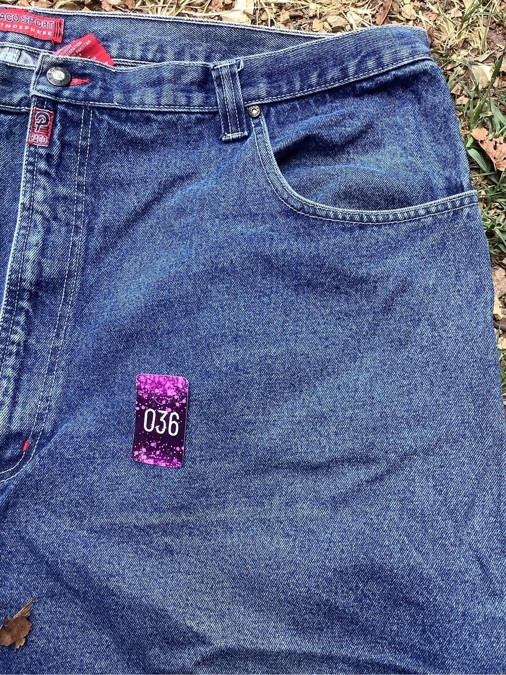 Vintage Paco Sport Atmosphere Jean Shorts Mens 50 Baggy Y2K Carpenter Blue Denim